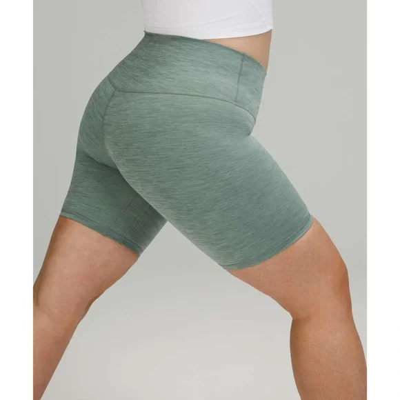 Lululemon Align Short 8" Heathered Tidewater Teal -Size 10 - Picture 2 of 6